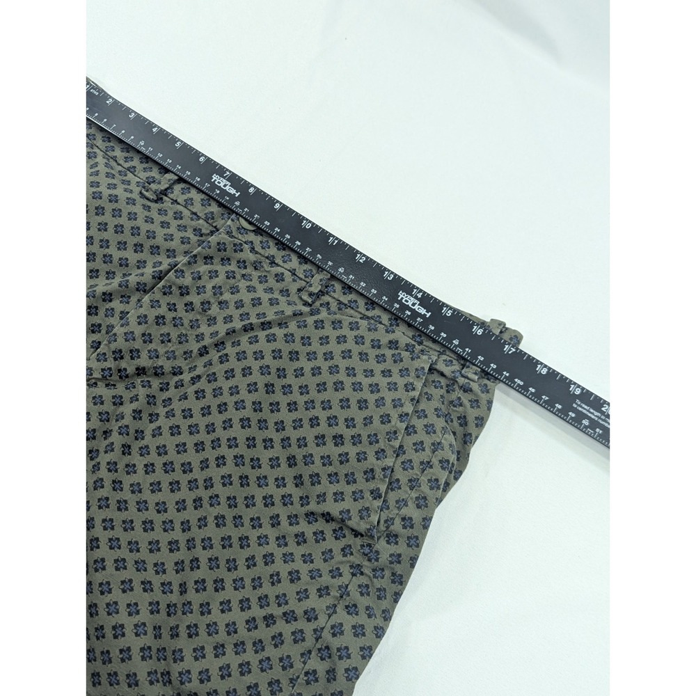 Abercrombie & Fitch Shorts Mens 34" Green Paisley Print Drawstring Flat Front - Picture 5 of 6